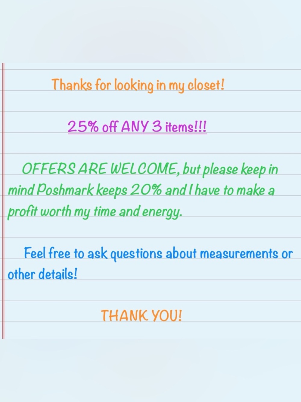 Thanks for taking a look at my closet!